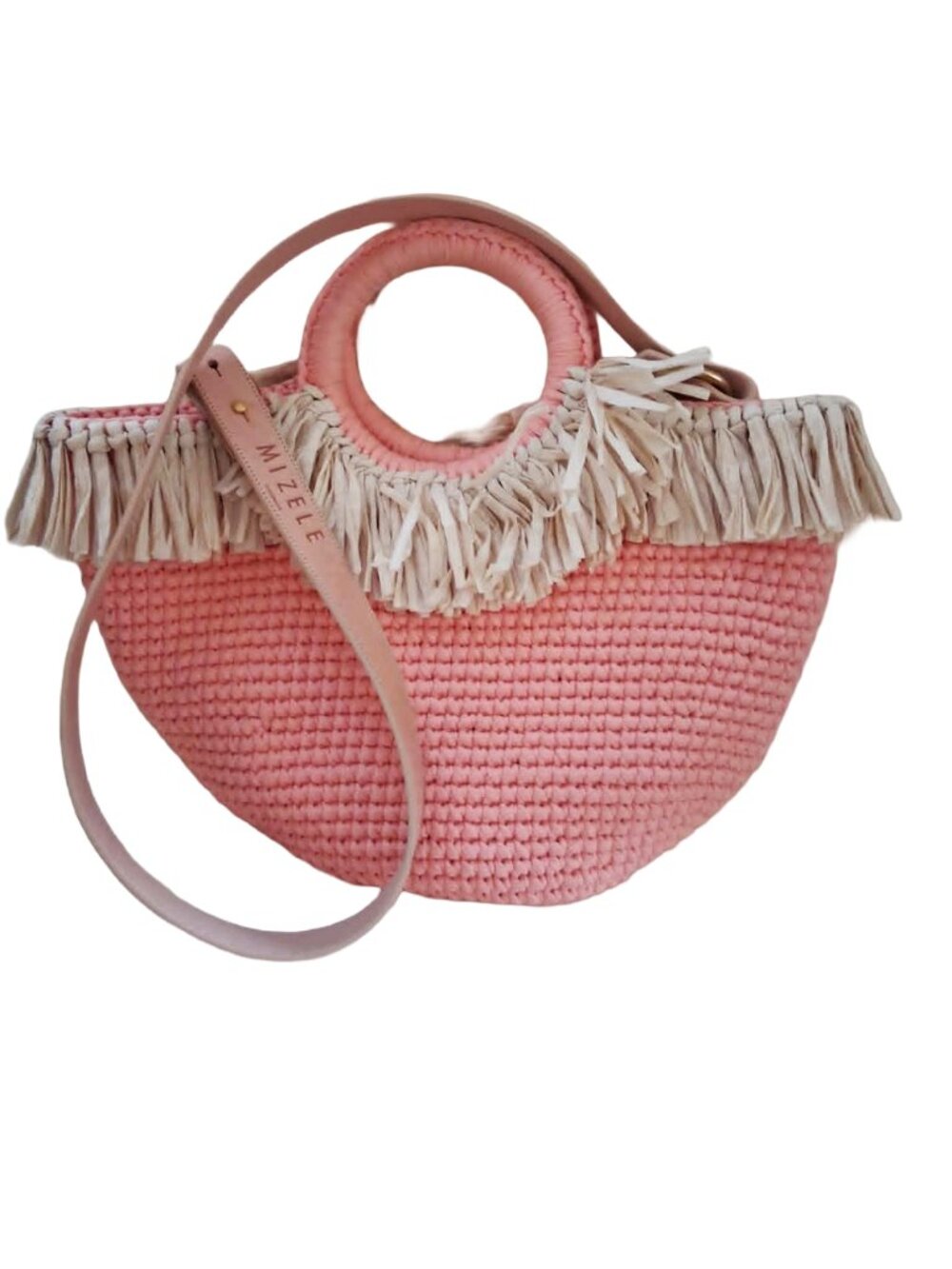 Mizele Pink Woven Bag